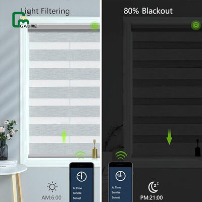 Хорошая цена Zigbee 3.0 Mesh Моторизованный умный зебра роликовые жалюзи дистанционное управление Домашняя автоматизация онлайн