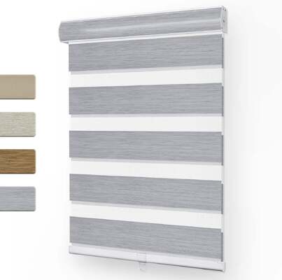 Harga yang bagus Gorden Zebra Pintar Bermotor WiFi Semi Blackout Siang Malam Kontrol Suara on line