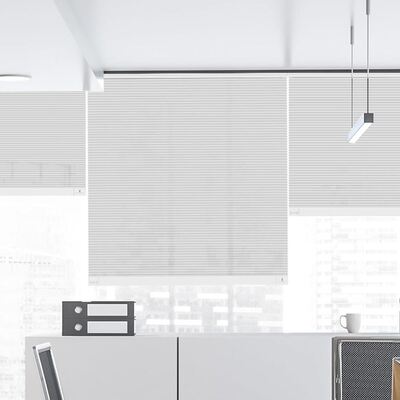 Harga yang bagus Motorized Cordless Smart Honeycomb Blinds Ruang Kontrol Jarak Jauh Menyingkirkan Nuansa on line