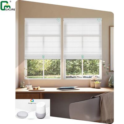 Good price Wire Free Electric Bedroom Blinds 42dB Organic Texture Battery Operated Roman Blinds online