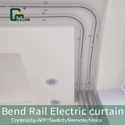Good price Customizable Smart Motorized Curtain Track System Curved Drapery Track Corner online